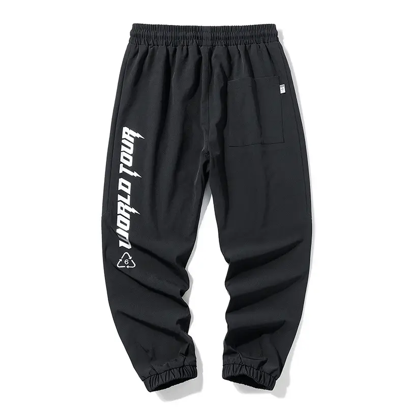 Men Printed Casual Pants Grey 2025 Winter - Image 5