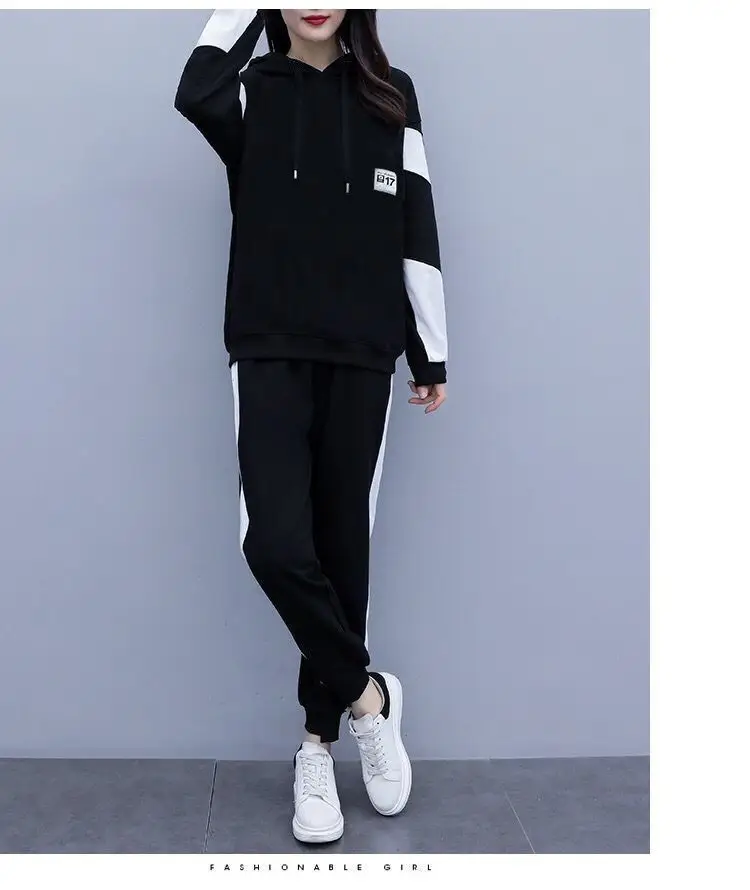 100kg Plus Size Women's Black Track Suit Set — feature 22