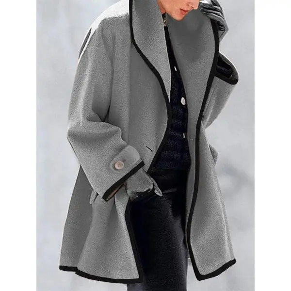2023 Woolen Long Sleeve Hooded Coat for Women Multi Color - Image 3