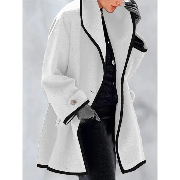 2023 Woolen Long Sleeve Hooded Coat for Women Multi Color - Image 6