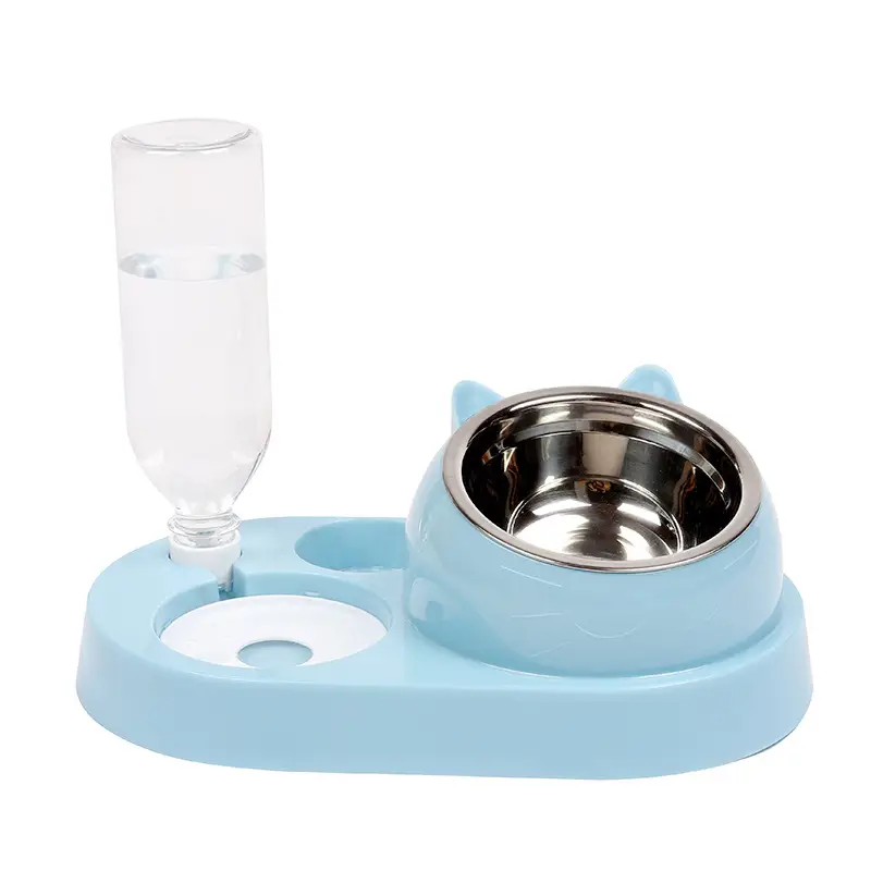 Cat Bowl Cat Drinker Dog Double Bowl Automatic Pet Bowl Feeder Dog Bowl Cat Basin Cat Supplies Water Dispenser