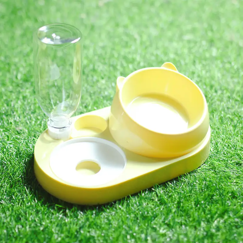 Cat Bowl Cat Drinker Dog Double Bowl Automatic Pet Bowl Feeder Dog Bowl Cat Basin Cat Supplies Water Dispenser