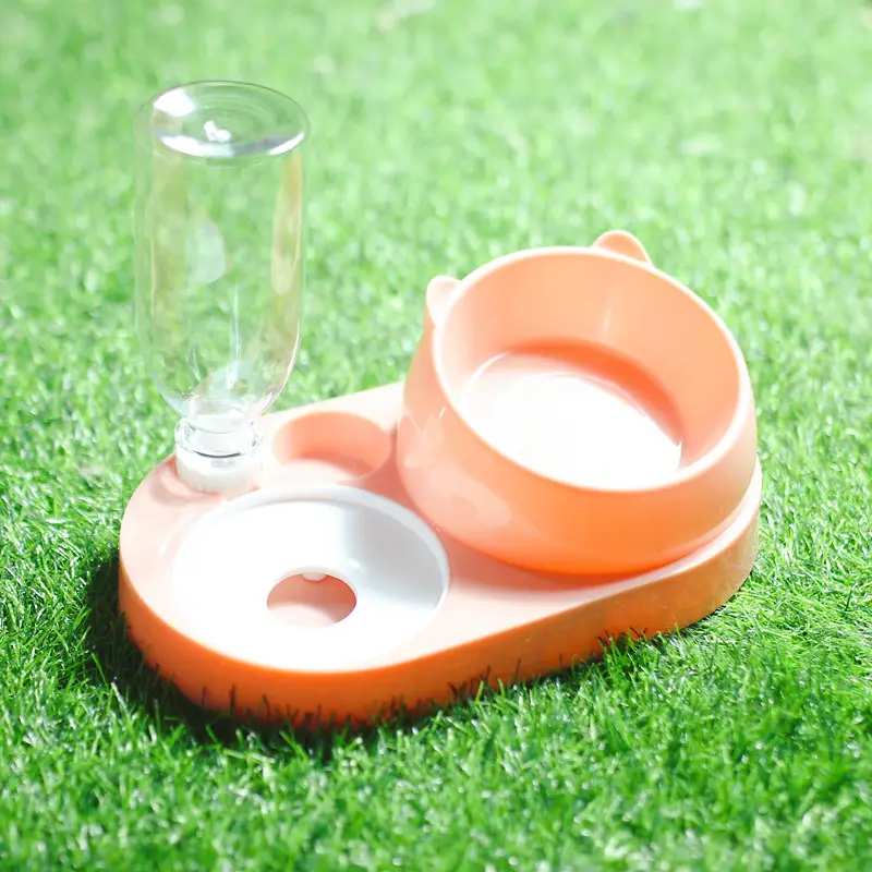 Cat Bowl Cat Drinker Dog Double Bowl Automatic Pet Bowl Feeder Dog Bowl Cat Basin Cat Supplies Water Dispenser