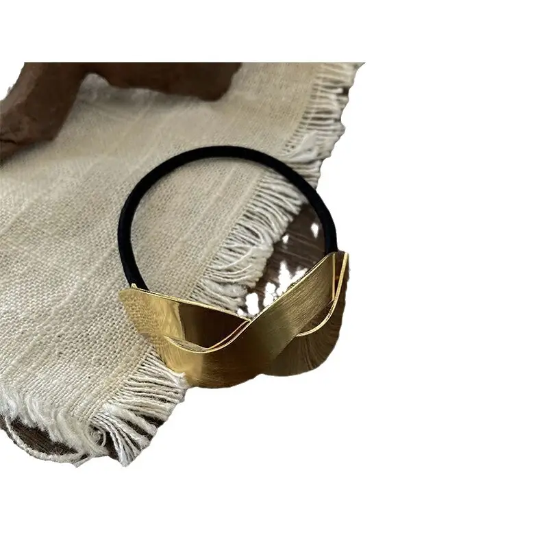 Gold Metal Hair Rope for Women Elegant Hair Tie - Image 12