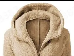 Women's Fleece Hoodie Brown Winter Jacket