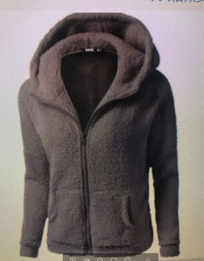Women's Fleece Hoodie Brown Winter Jacket