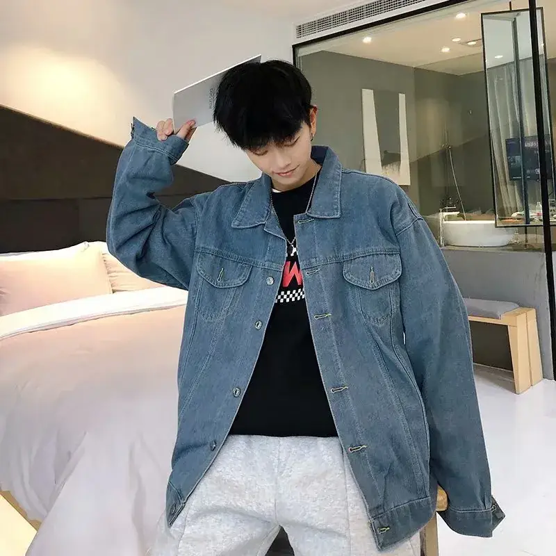 Men's Denim Jacket Black Slim Fit 2020 - Image 7