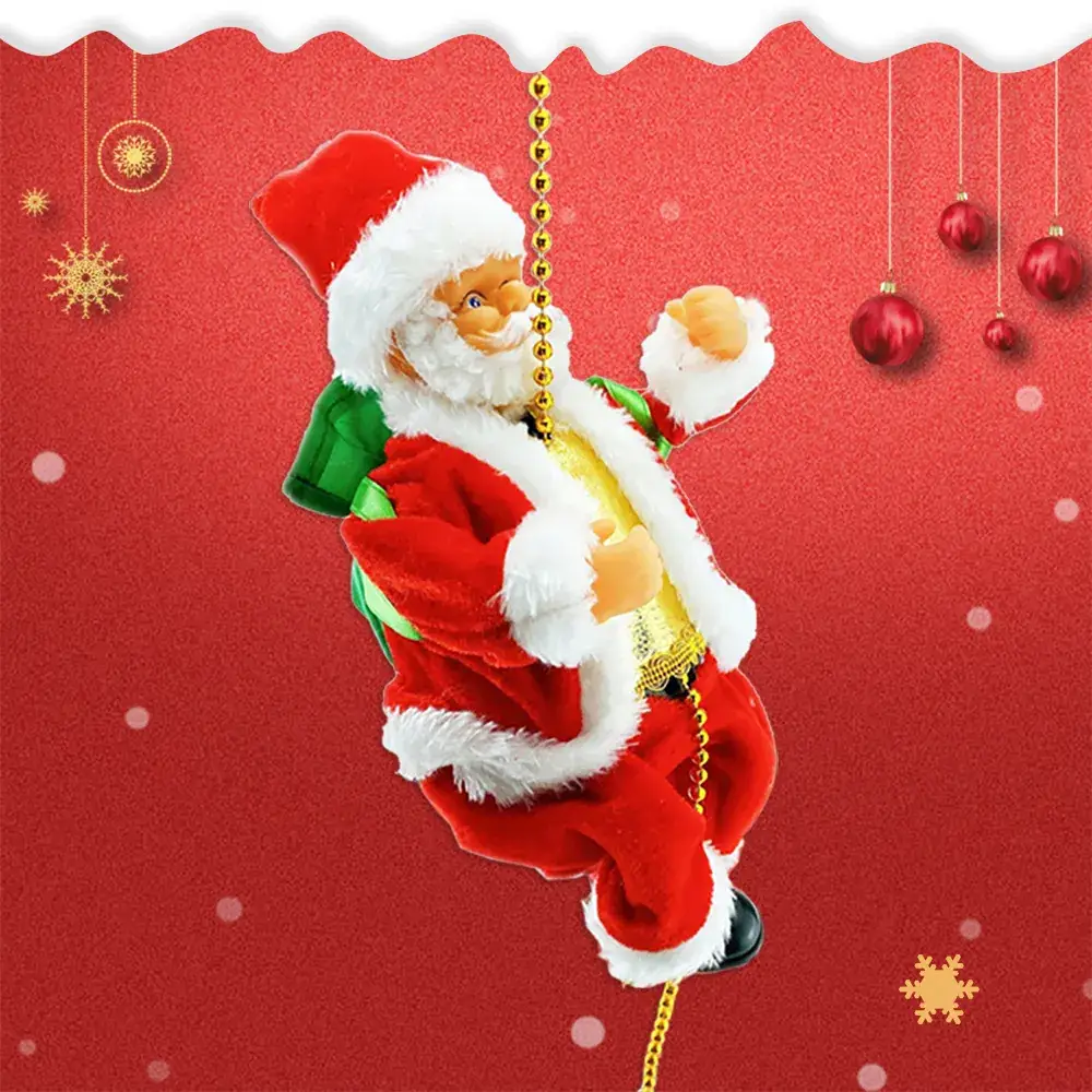 Santa Claus Electric Climbing Toy Red White - Image 10