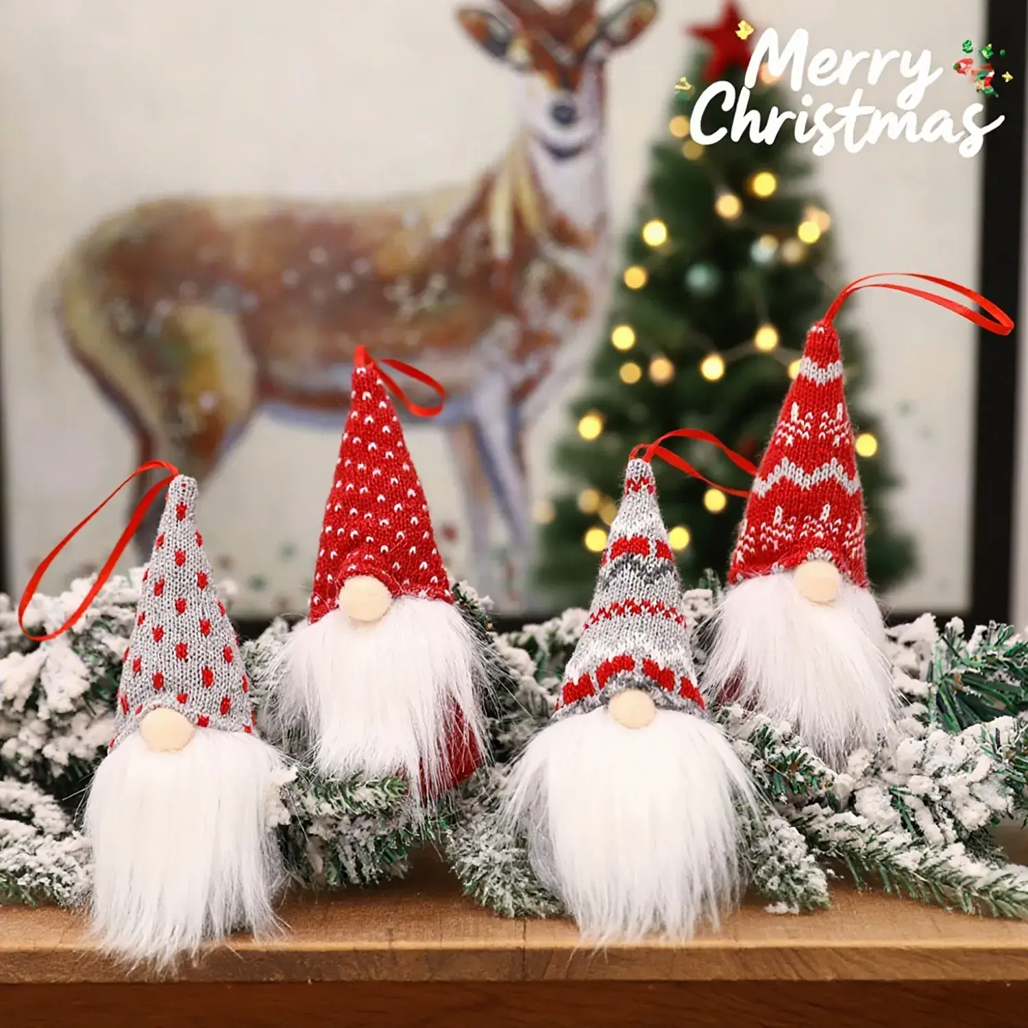 Santa Claus Small Pendants Christmas Tree Set - Image 6