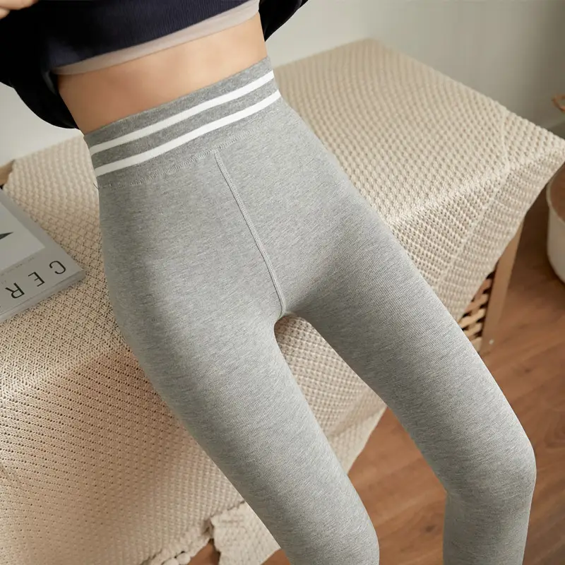 Women's Fleece Leggings Grey Thick Warm Winter Wear - Image 8