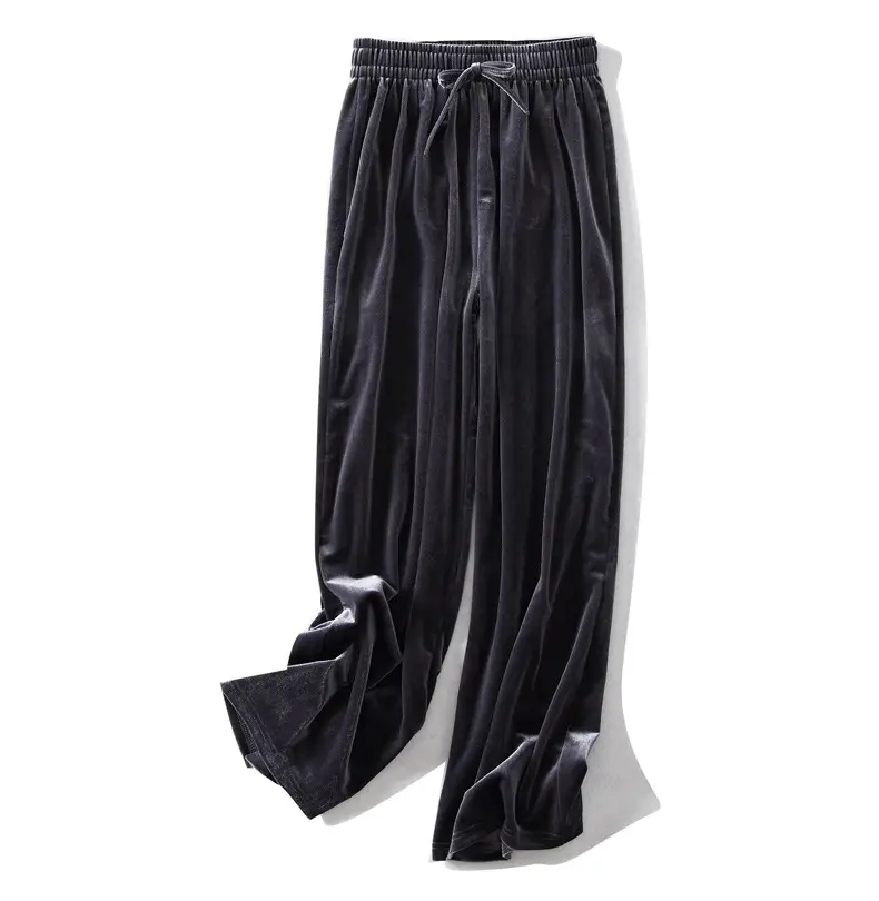 Gold Velvet Wide Leg Pants for Women Large — feature 15
