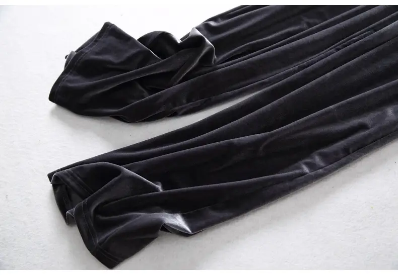 Gold Velvet Wide Leg Pants for Women Large — feature 17