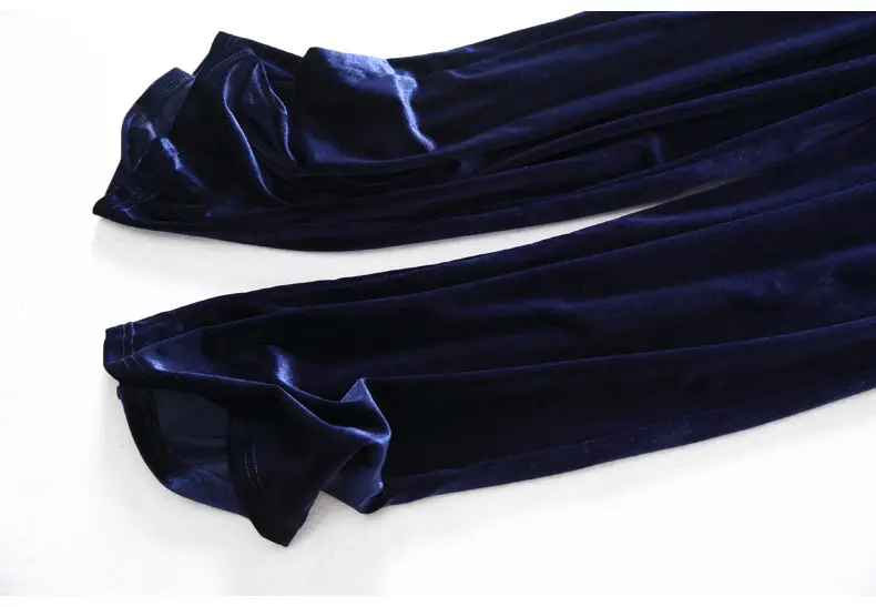 Gold Velvet Wide Leg Pants for Women Large — feature 22