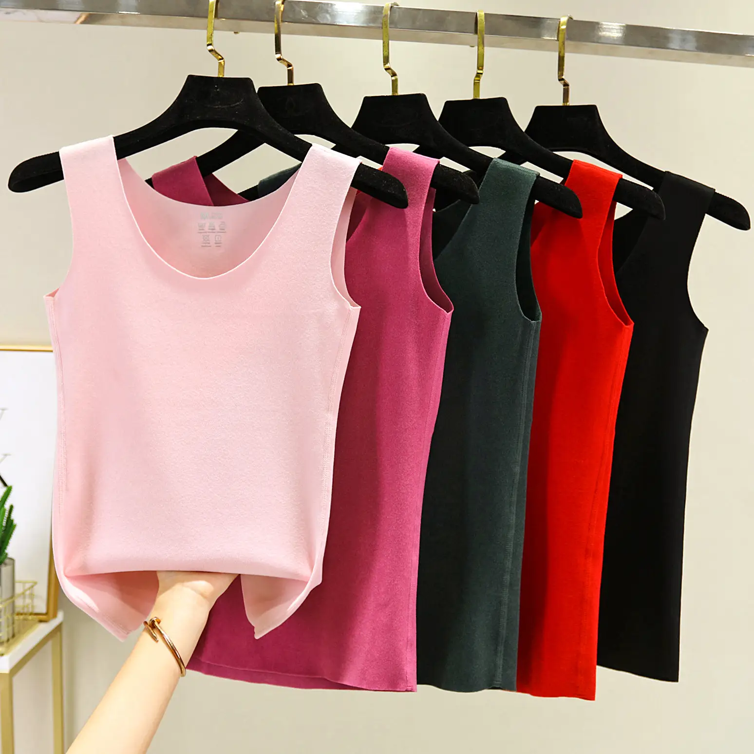 Red Velvet Sleeveless Vest for Women - Image 14