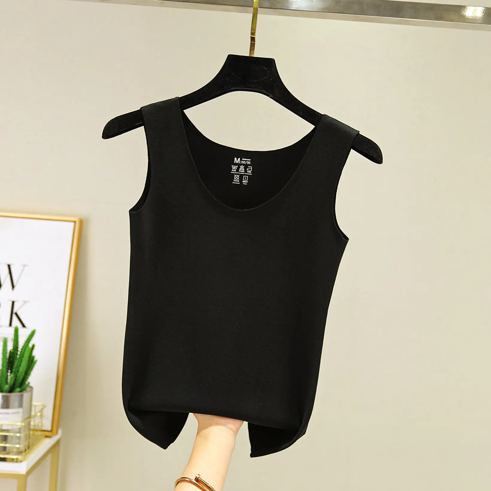 Red Velvet Sleeveless Vest for Women - Image 2