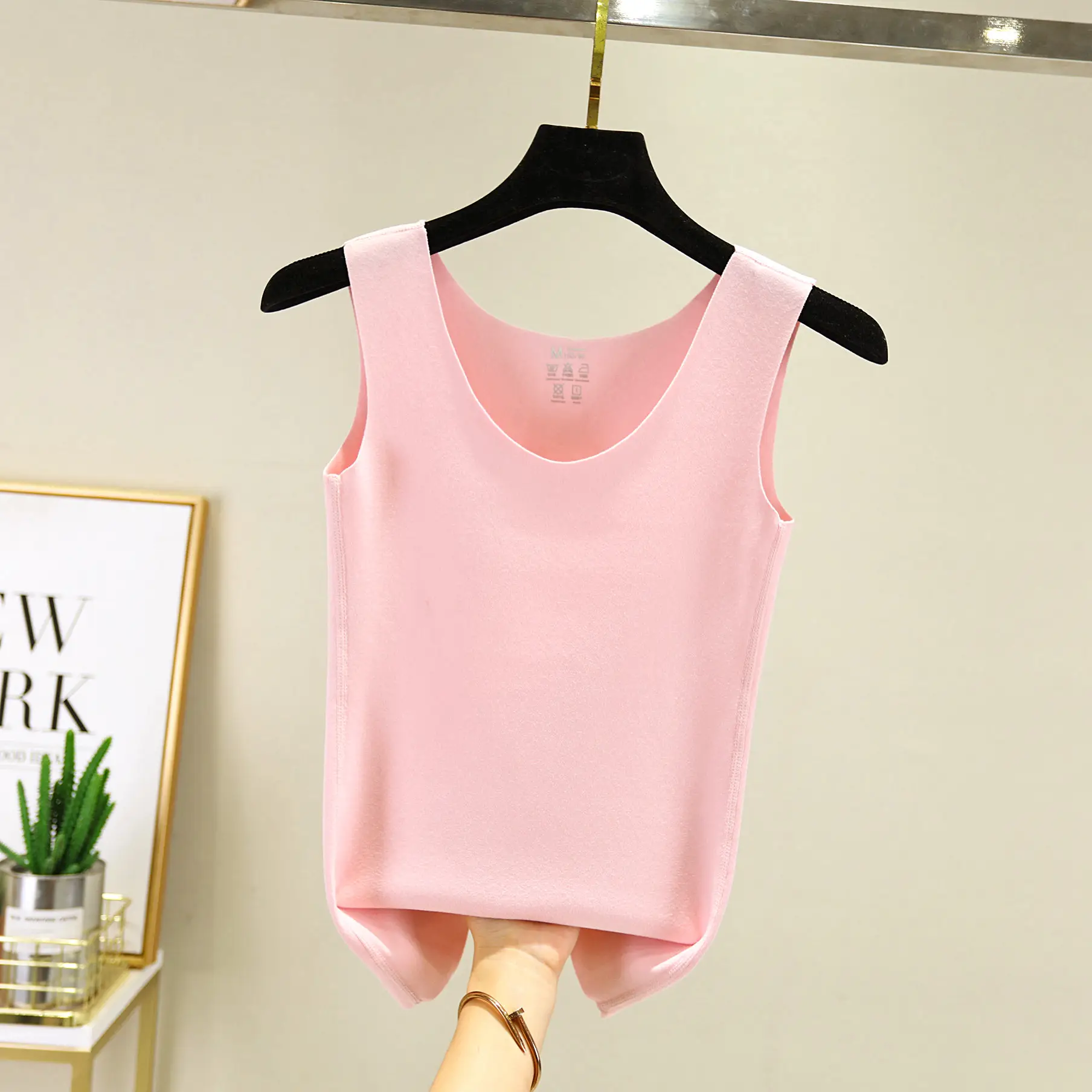 Red Velvet Sleeveless Vest for Women - Image 6