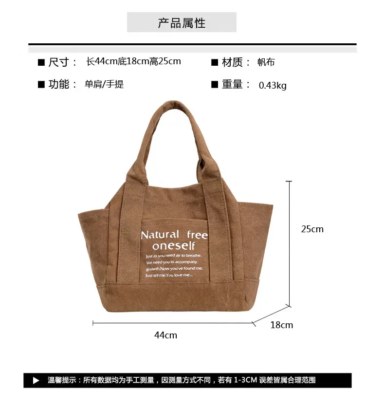Canvas Multifunctional Handbag for Kids Lunch Bag — feature 23