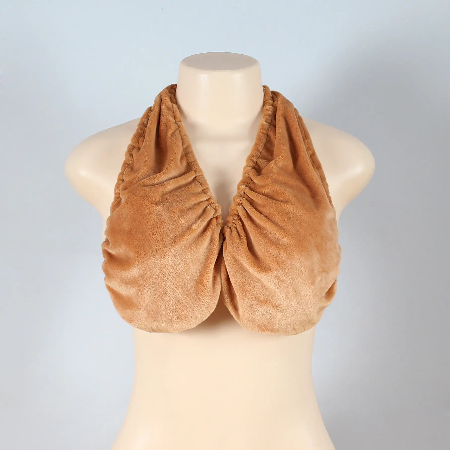 Pink Fleece Neck Towel Bra for Women — feature 18