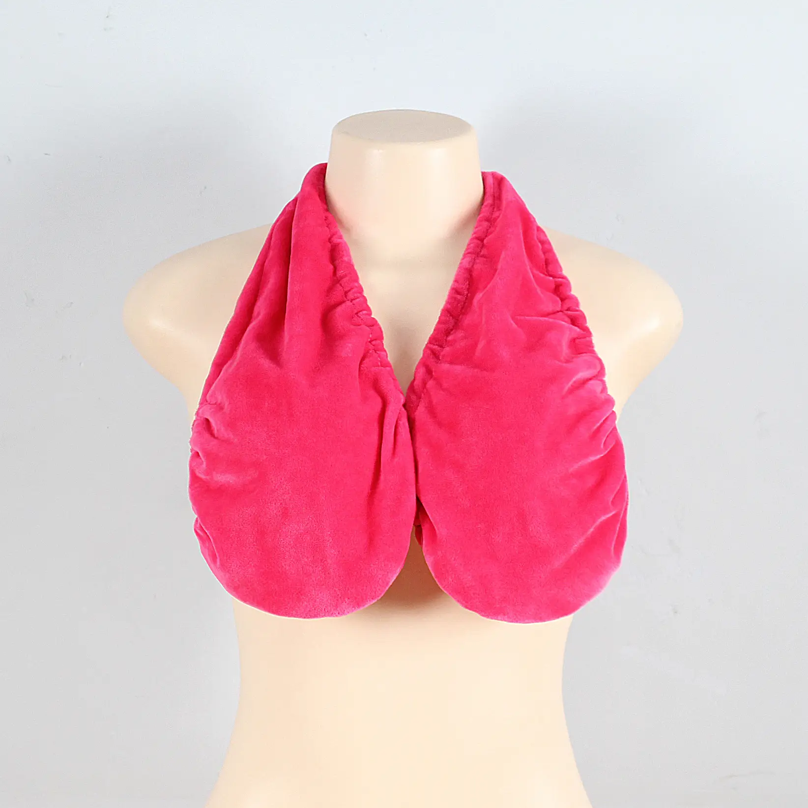 Pink Fleece Neck Towel Bra for Women — feature 20