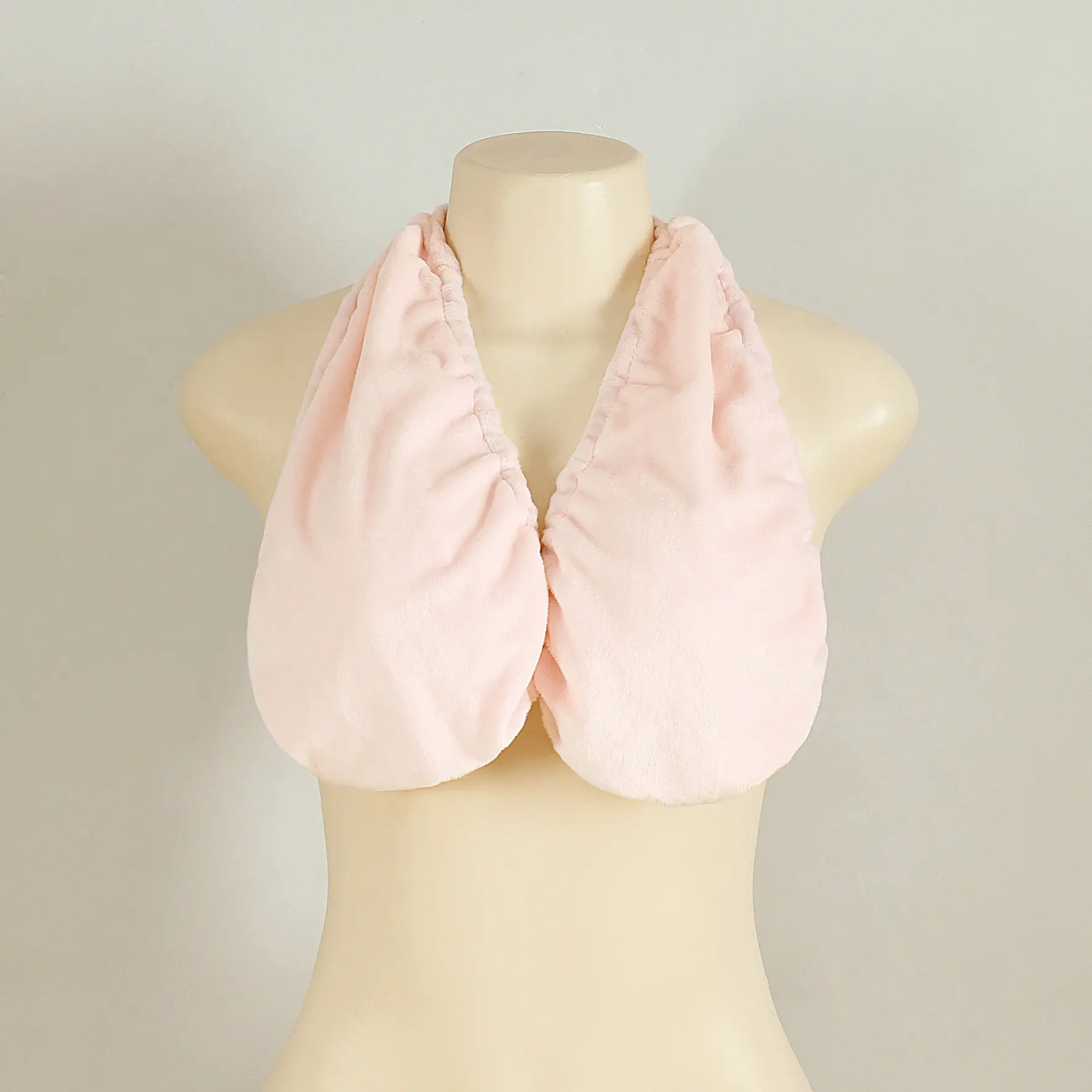 Pink Fleece Neck Towel Bra for Women — feature 25