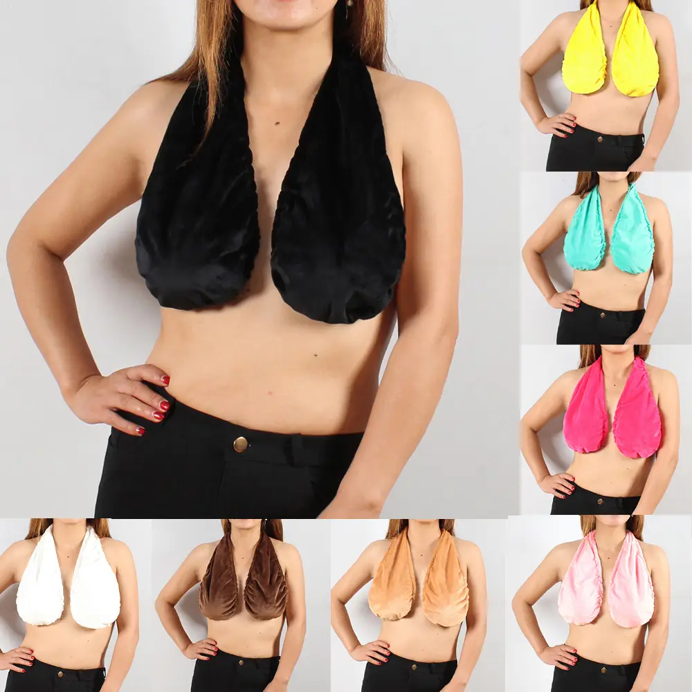 Pink Fleece Neck Towel Bra for Women — feature 3
