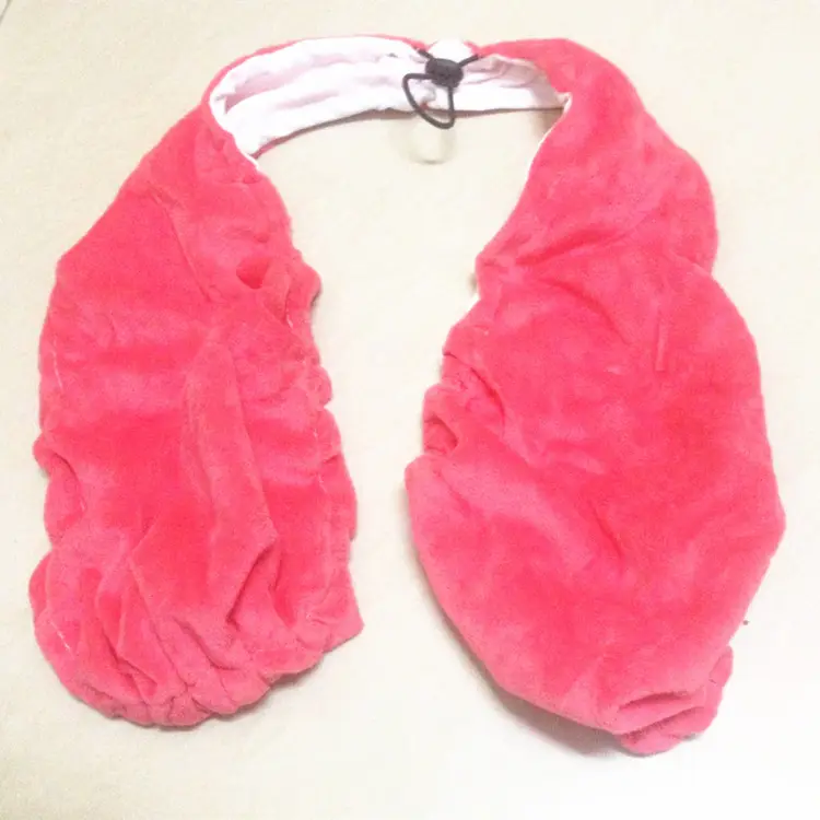 Pink Fleece Neck Towel Bra for Women