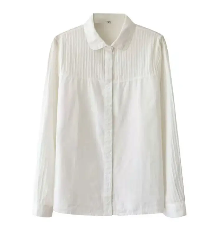 2022 White Long Sleeve Slim Fit Korean Style Shirt - Image 6