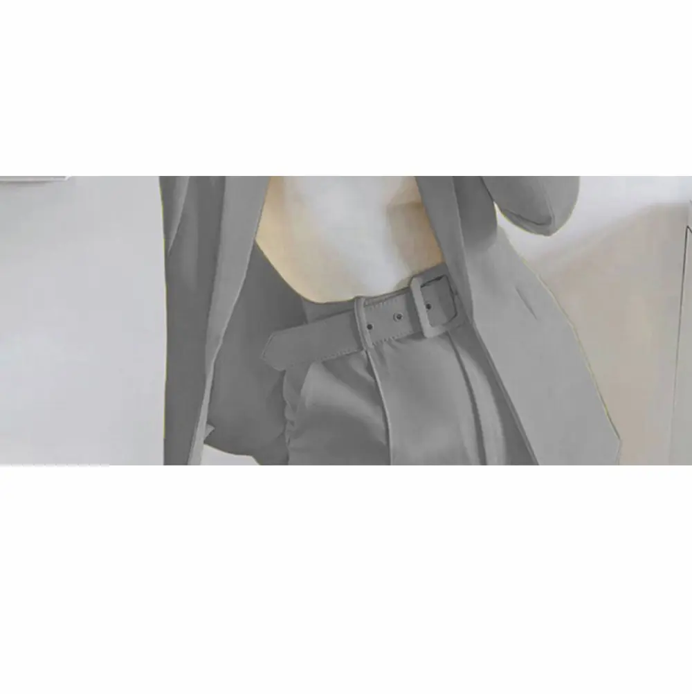 2025 Blue Cross-Border Suit Women Mid-Length Collar Jacket Wish Shorts - Image 26