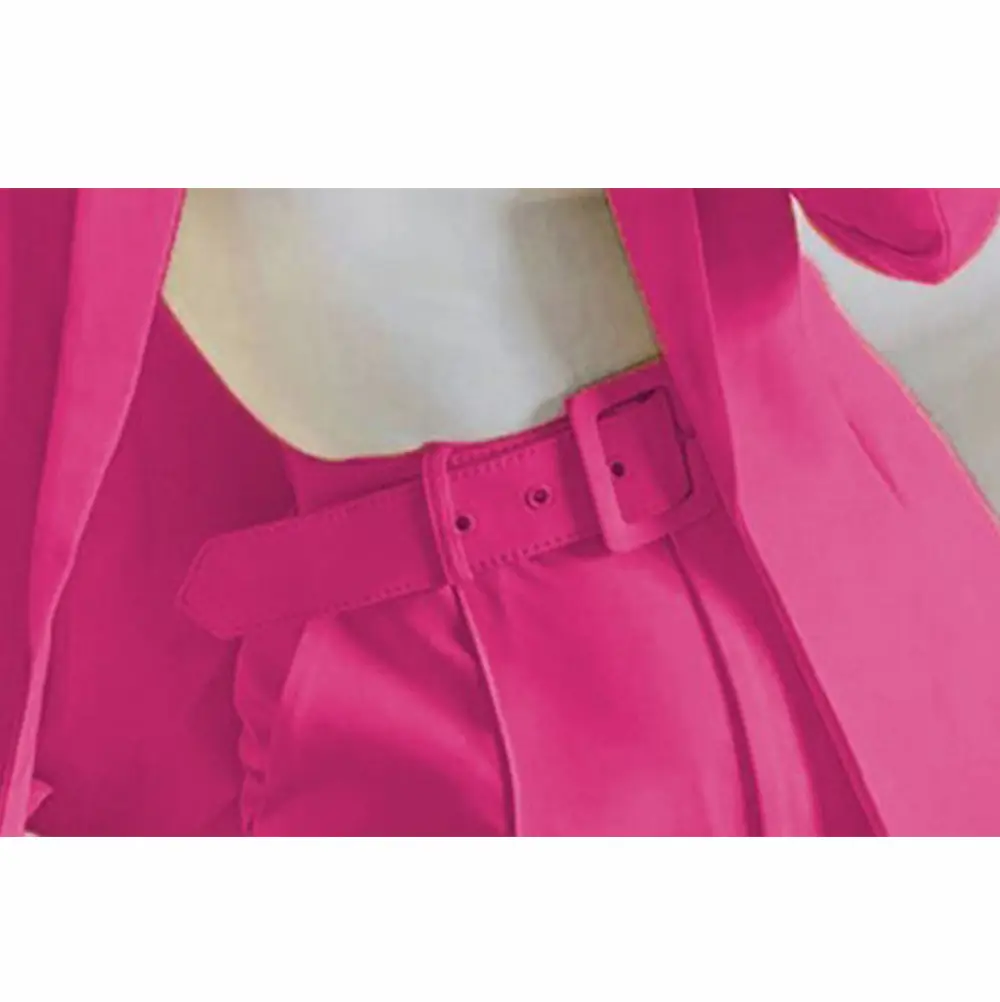 2025 Blue Cross-Border Suit Women Mid-Length Collar Jacket Wish Shorts - Image 32