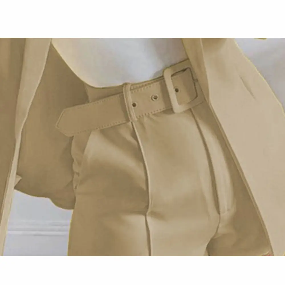 2025 Blue Cross-Border Suit Women Mid-Length Collar Jacket Wish Shorts - Image 33