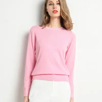 Women Blue Knit Turtleneck Pullover Winter Wear - Image 16