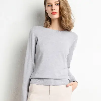 Women Blue Knit Turtleneck Pullover Winter Wear - Image 24