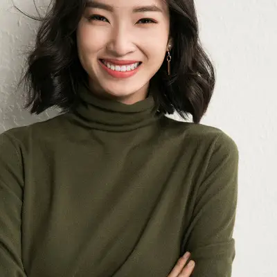 Women Blue Knit Turtleneck Pullover Winter Wear - Image 8