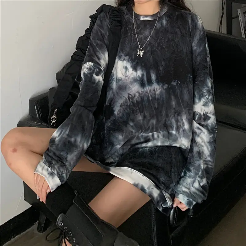 Women Tie-dye Long Sleeve T-Shirt Plus Large - Image 5