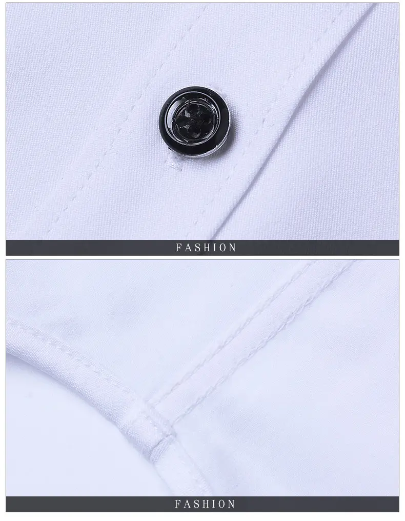 Men Slim Fit Blue Short Sleeve Business Shirt — feature 18