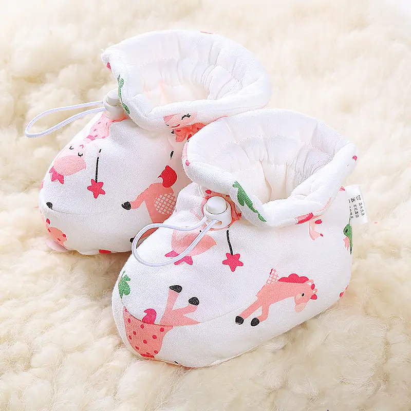 Newborn Baby Foot Covers White Cotton Warm Winter