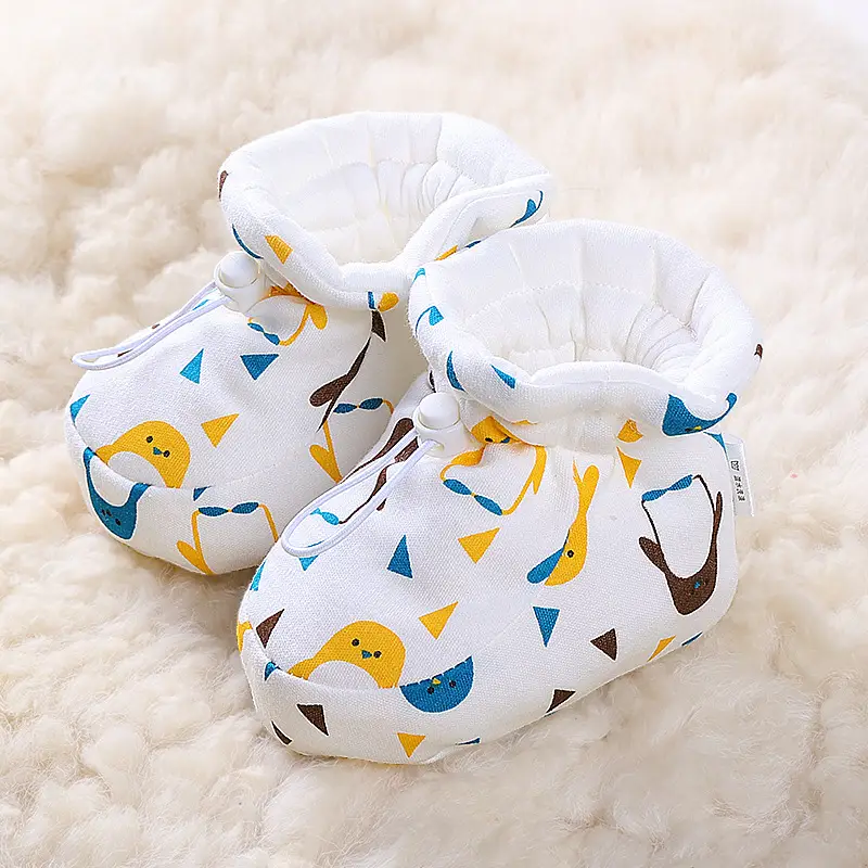 Newborn Baby Foot Covers White Cotton Warm Winter