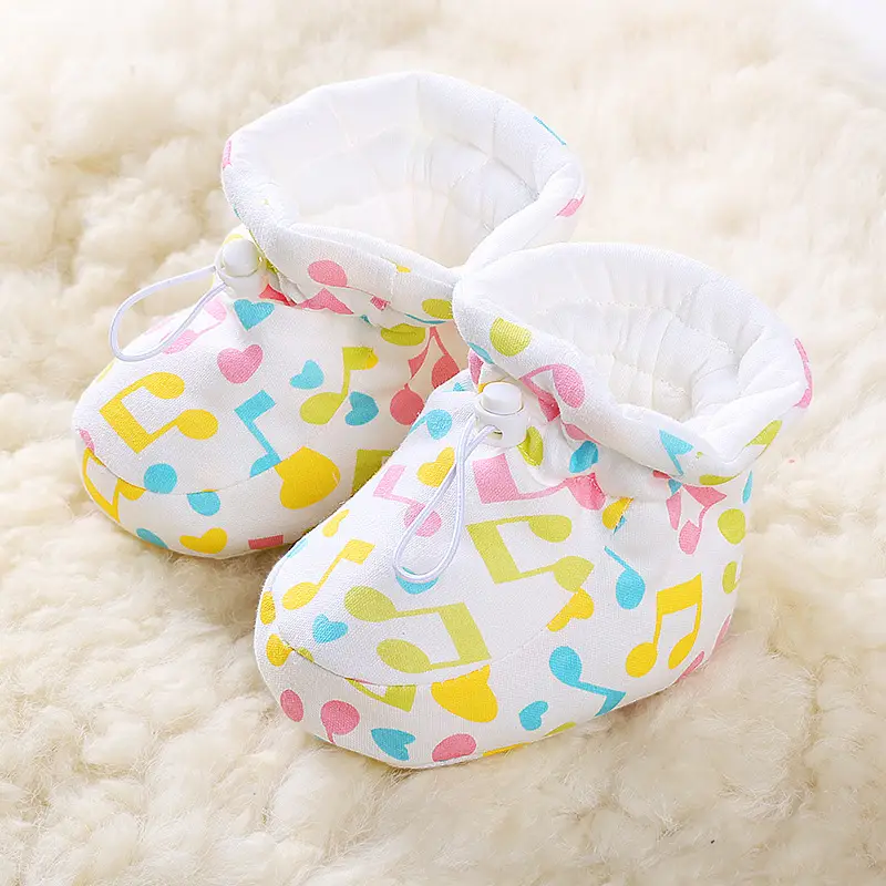 Newborn Baby Foot Covers White Cotton Warm Winter