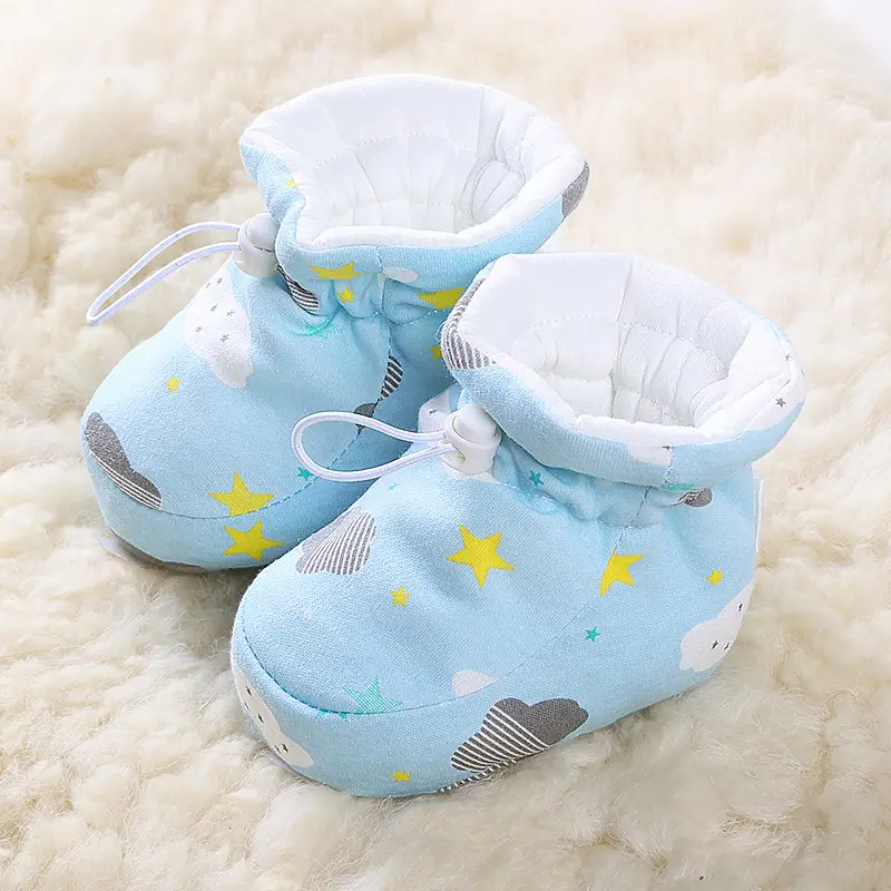 Newborn Baby Foot Covers White Cotton Warm Winter