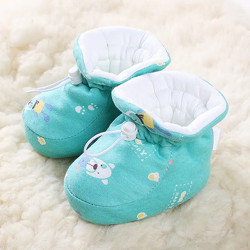 Newborn Baby Foot Covers White Cotton Warm Winter