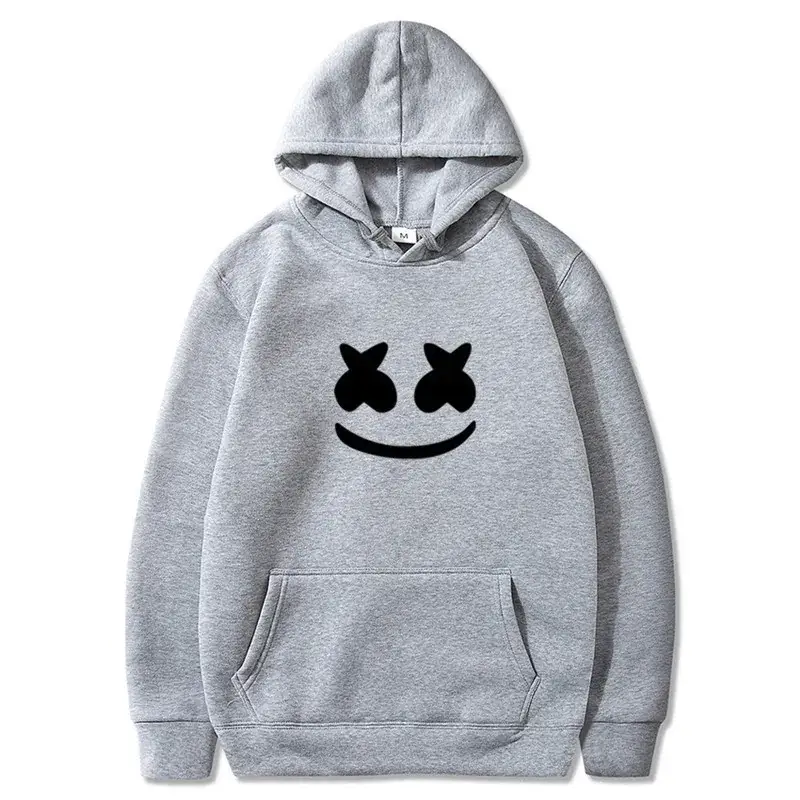 Dark Gray Marshmello Hoodie for Men Women Casual Hooded Sweatshirt - Image 3