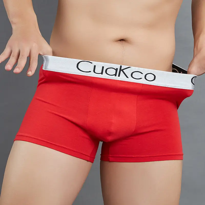 Men's Navy Underwear with 4 Angle Bottom & Box Design