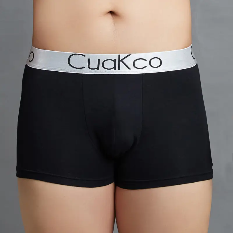 Men's Navy Underwear with 4 Angle Bottom & Box Design