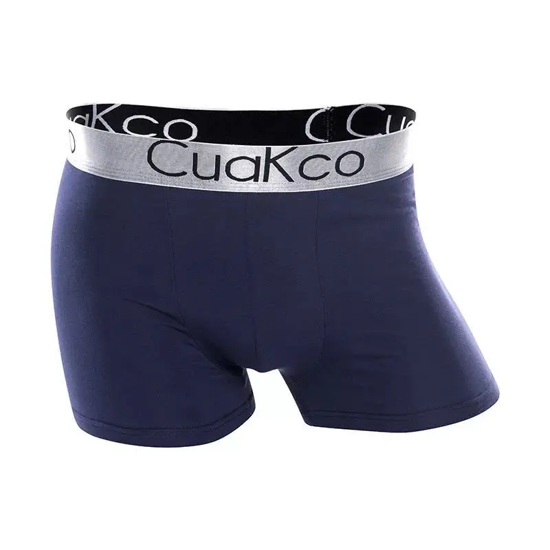 Men's Navy Underwear with 4 Angle Bottom & Box Design