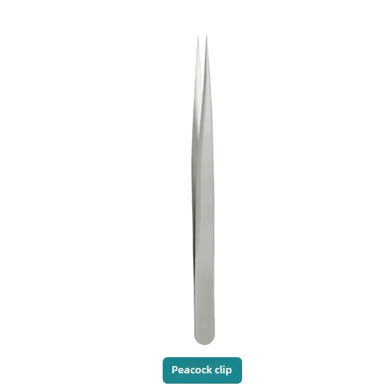 False Eyelash Tweezers Dolphin Gold Feather Clip