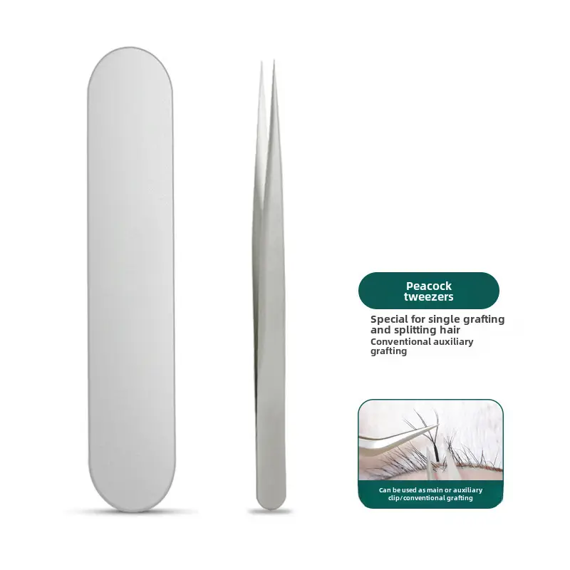 False Eyelash Tweezers Dolphin Gold Feather Clip