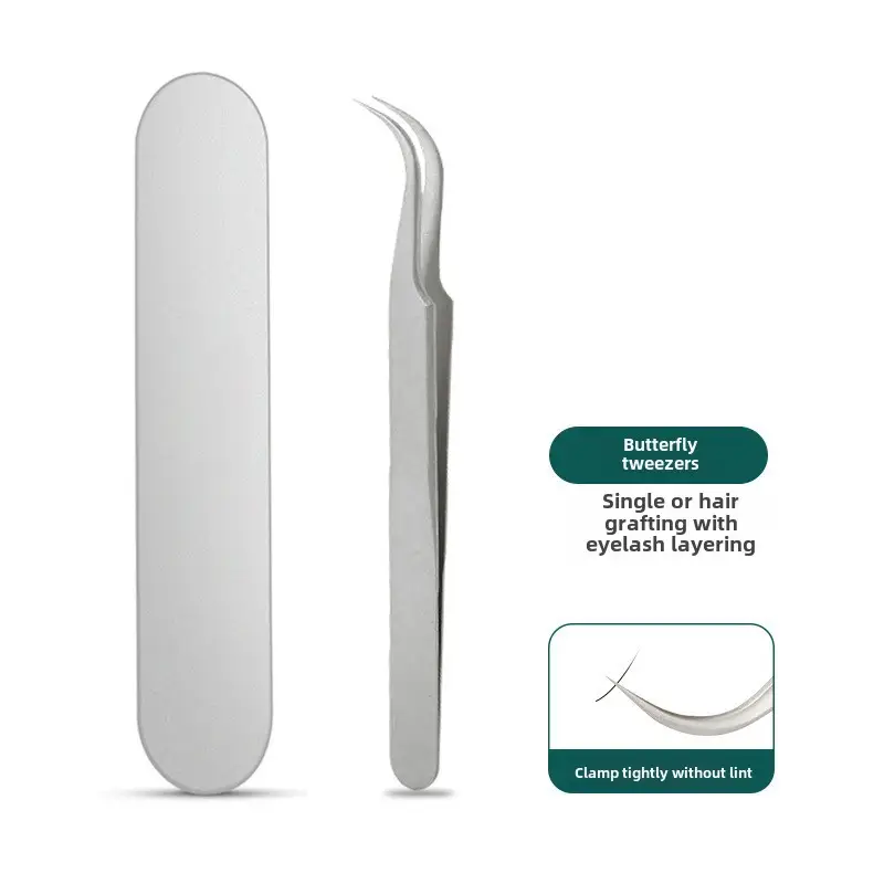 False Eyelash Tweezers Dolphin Gold Feather Clip