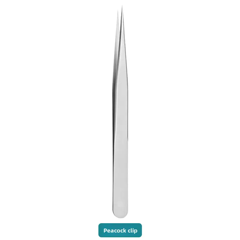 False Eyelash Tweezers Dolphin Gold Feather Clip