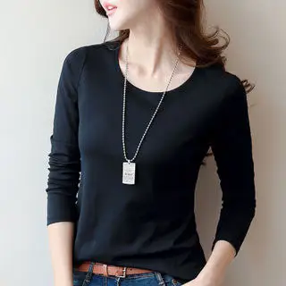 Women's Olive Green Slim Fit Long Sleeve T-Shirt - Image 9
