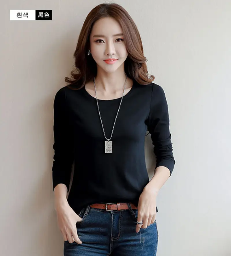 Women's Olive Green Slim Fit Long Sleeve T-Shirt — feature 2